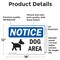 Signmission Dog Area, 18 in W x Rectangle, Vinyl Decal OS-2PACK-NS-D-1218-L-15491 - alternate 2